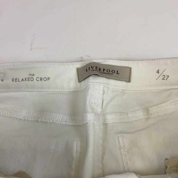 Liverpool  Cropped relaxed fit Jeans in Bright White - Picture 6 of 8
